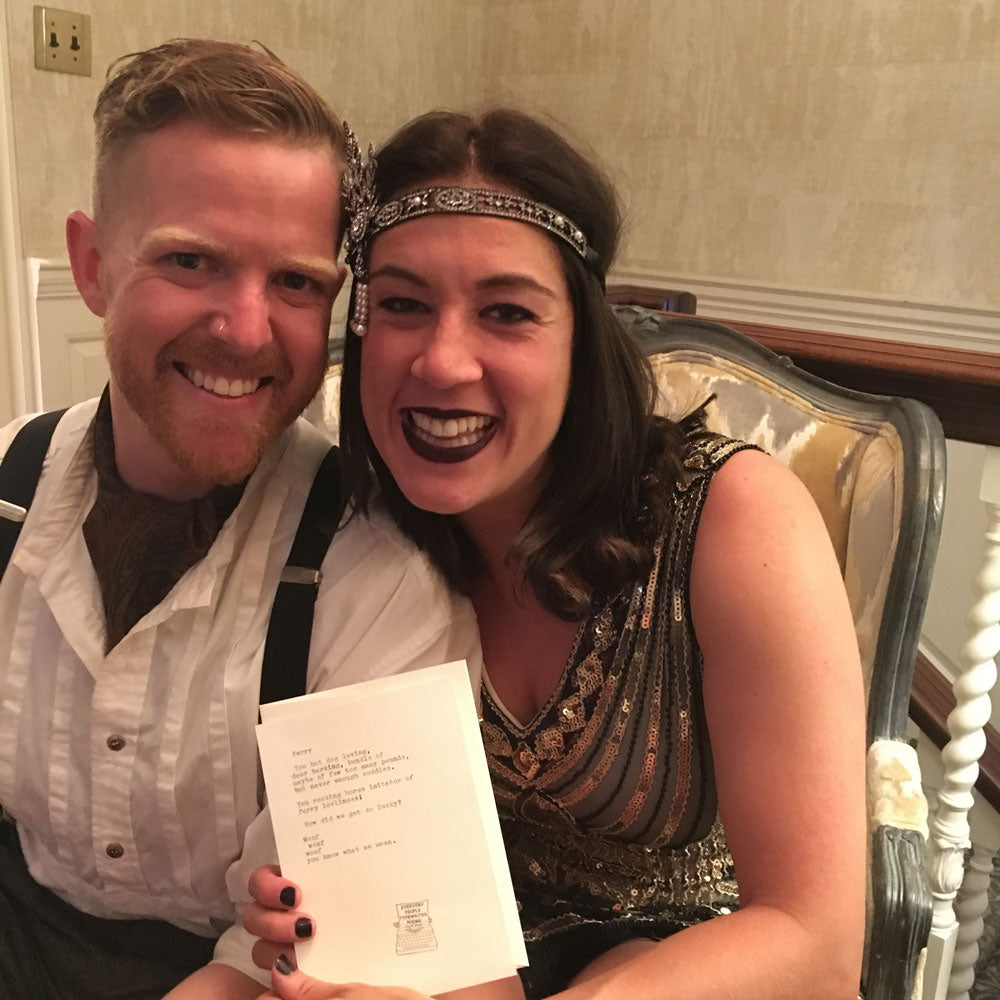 Great Gatsby inspired event ideas in Toronto, typewriter poetry